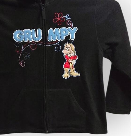 Disney Grumpy Dwarf Black Fleece Pullover XL - Picture 7 of 7